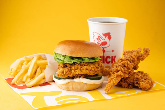 Burger and Tenders with Drink