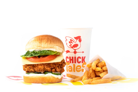 Deluxe chicken burger meal